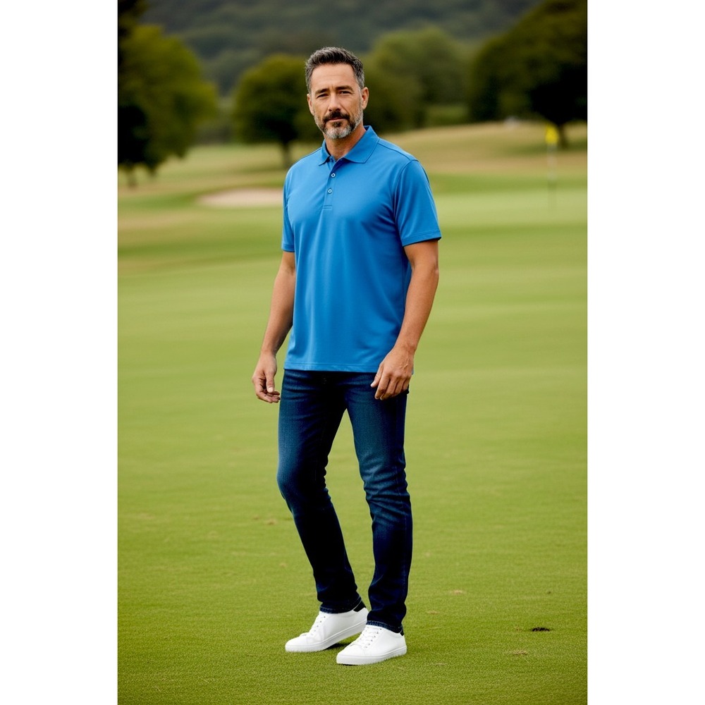 CORE 365 Men's Electric Blue Performance Polo Shirt XL Moisture Wicking UV Pro‎